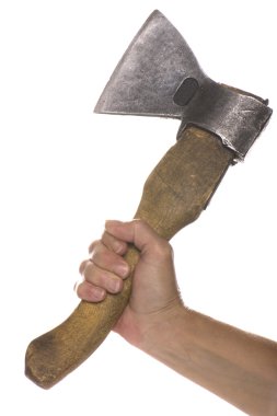 Axe on hand clipart