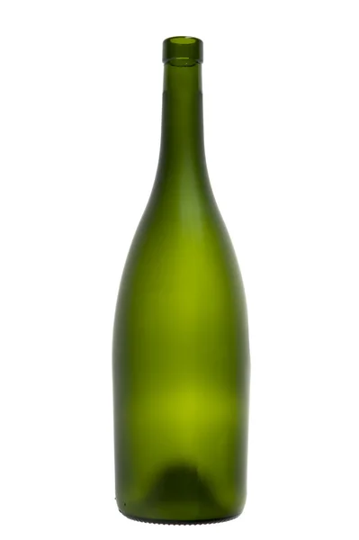 Порожня пляшка зеленого вина — стокове фото
