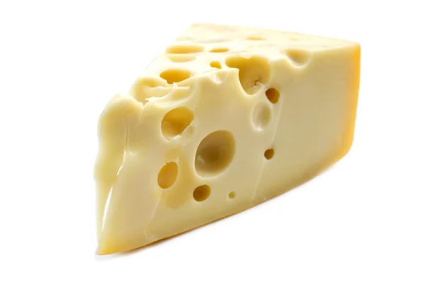 Beyaz arkaplanda peynir — Stok fotoğraf