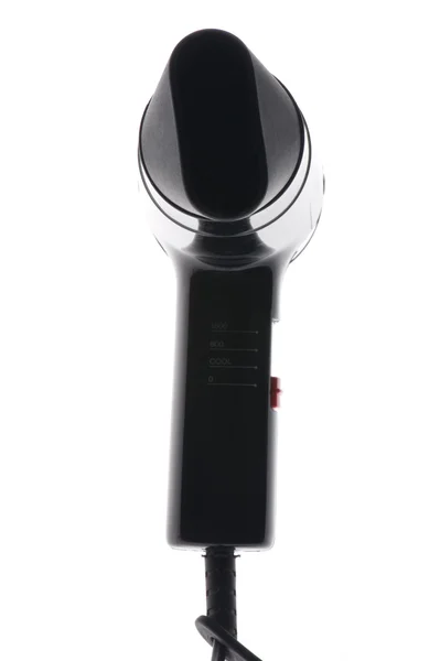 Siyah saç kurutma makinesi makro — Stok fotoğraf