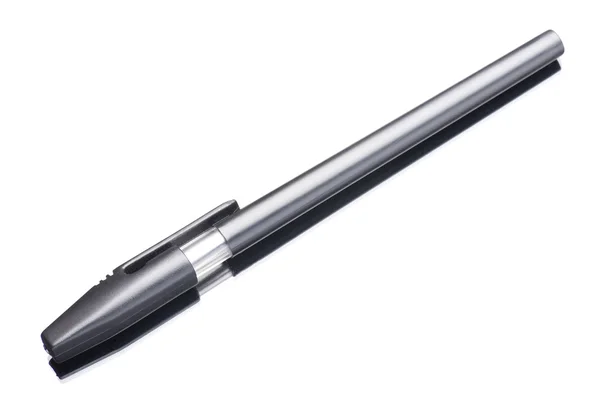 Черная ручка на белом — стоковое фото