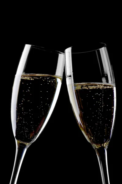 Két pohár pezsgőt — Stock Fotó