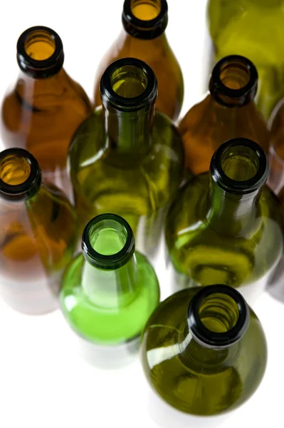 Vazio colorido closeup garrafa — Fotografia de Stock
