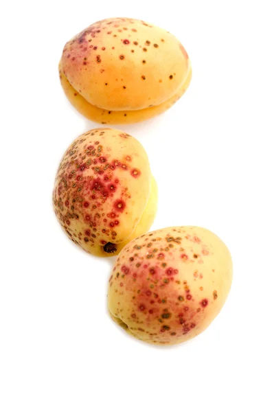 Aprikose auf weißem Hintergrund — Stockfoto