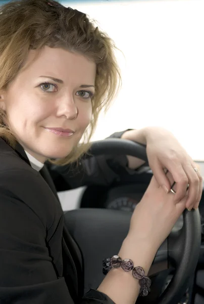 stock image Woman in the Car macro