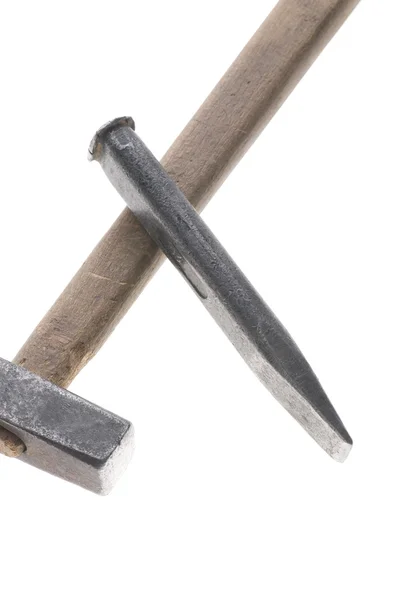 Scalpello a freddo e macro martello — Foto Stock