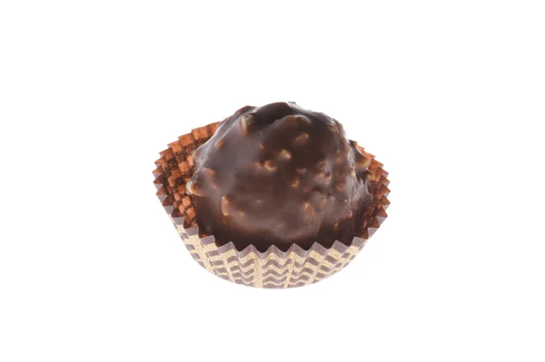 Brown chocolate candy closeup — Stock Photo, Image