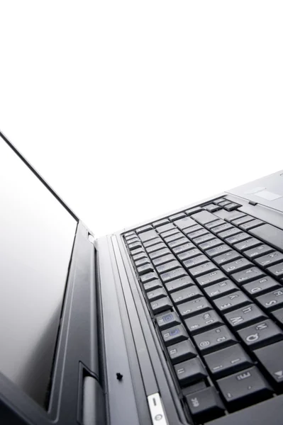 Laptop isolated on white macro — Stock Photo, Image