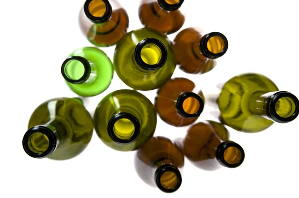 Prázdná láhev od barevné makro — Stock fotografie