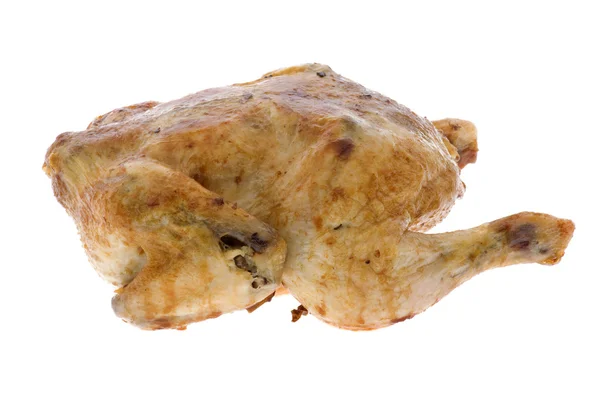 Pieczonej kurczaka na biały — Zdjęcie stockowe