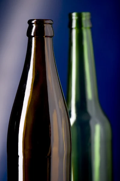 Bottiglia di vetro primo piano — Foto Stock