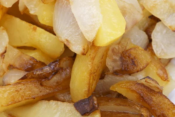 Cięcia smażonych ziemniaków makro — Zdjęcie stockowe