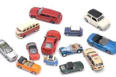 Toy car on white macro clipart