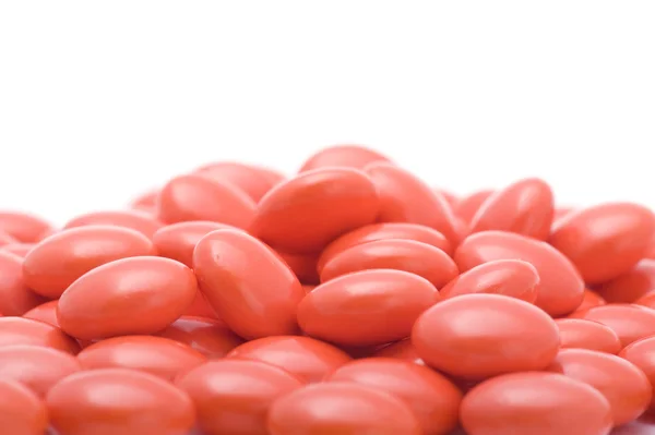 Comprimidos rojos macro — Foto de Stock