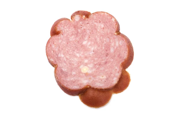 Smoked sausage macro — Stock Photo, Image