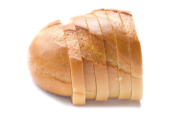 Snijden wit brood close-up — Stockfoto