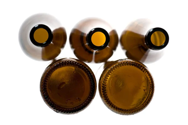 Garrafa de cerveja marrom vazia — Fotografia de Stock