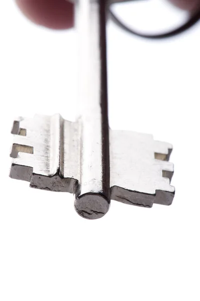 Key on white closeup — Stock Photo, Image
