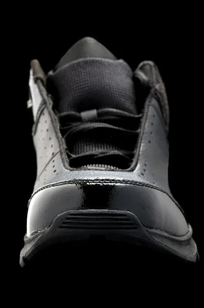 Sapatos em macro preto — Fotografia de Stock