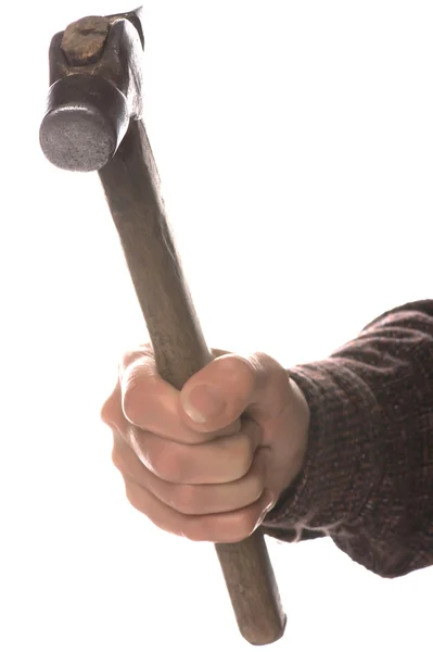Hammer in der Hand aus nächster Nähe — Stockfoto