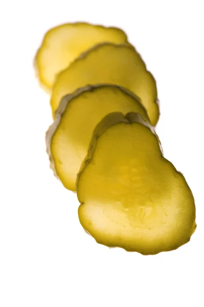 Marinade cucumber on white background — Stock Photo, Image