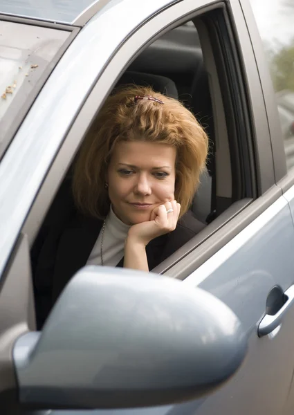 stock image Woman in Car closeup