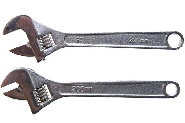 Two adjustable spanner — Stock Photo, Image