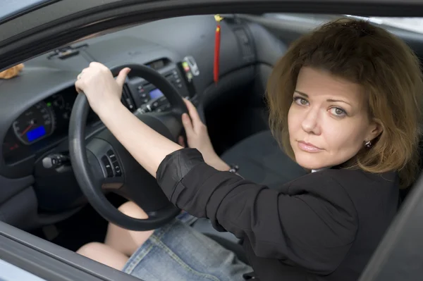 Woman in Car close up — Stock Photo, Image
