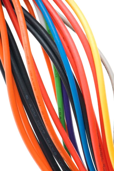 Colored cable macro — Stock Photo, Image