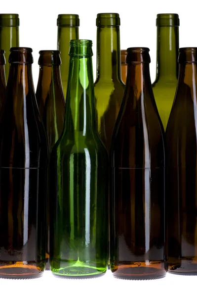 Prázdná láhev od barevné — Stock fotografie