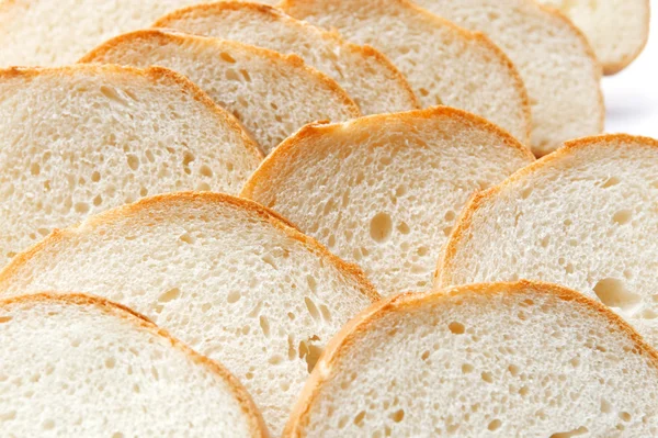 Κοπή άσπρο ψωμί — Φωτογραφία Αρχείου