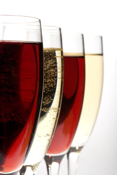 Copos de vinho macro — Fotografia de Stock