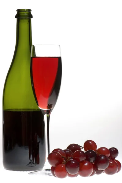 ボトルのワイングラス — ストック写真