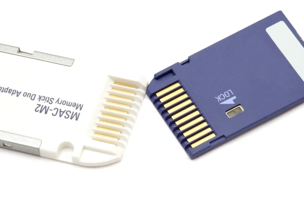 Adapter do karty pamięci memory stick duo — Zdjęcie stockowe