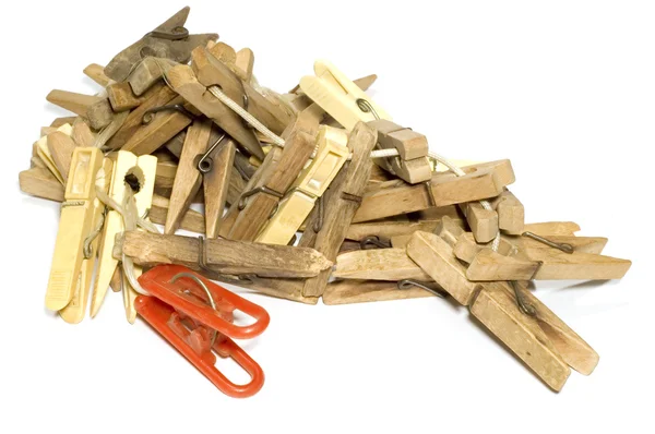 Lot of clothes-peg — Stock Photo, Image