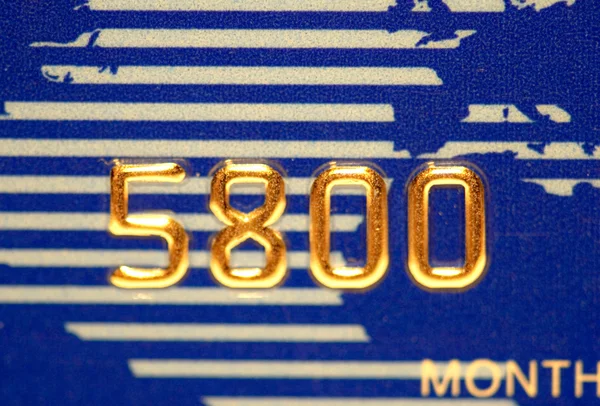 Number of credit card — Stock Photo, Image