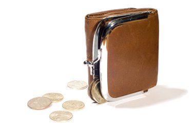 Purse with money clipart