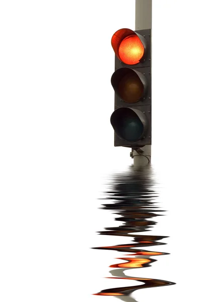 Piros közlekedési lámpa — Stock Fotó