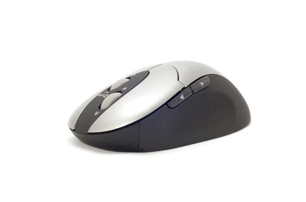 Silver computer mouse — Stock Photo, Image