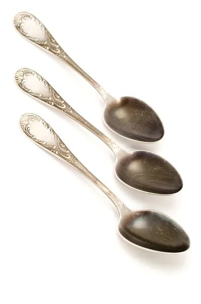 Cucchiaio d'argento — Foto Stock