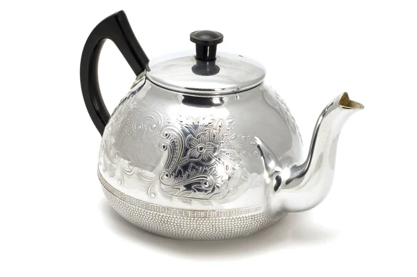 Silver teaport — Stock Photo, Image