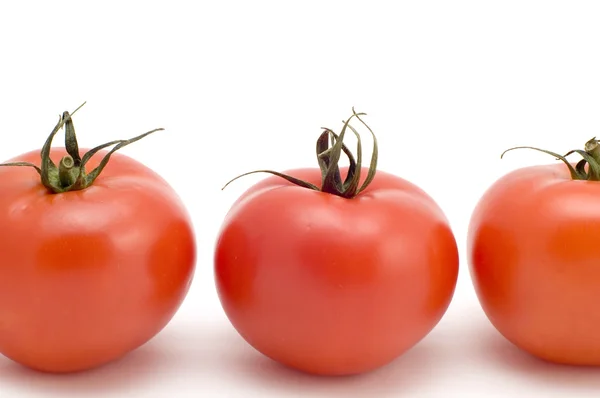 Three tomato macro — Stock Photo, Image