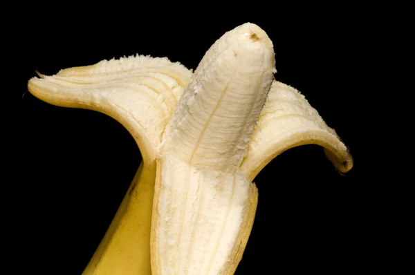 Banana su nero — Foto Stock