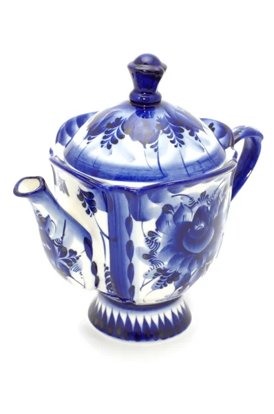 Porto de chá azul — Fotografia de Stock
