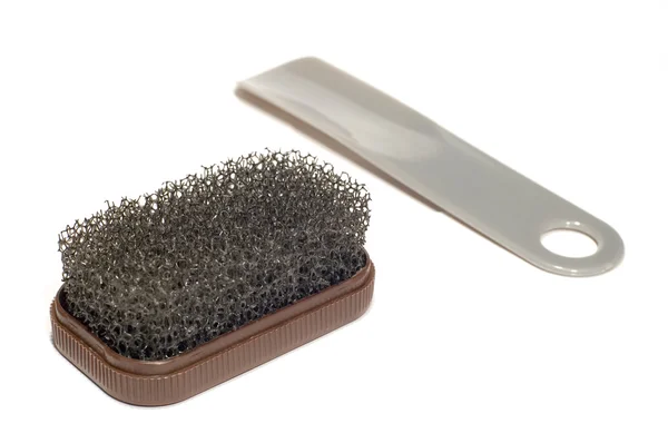 Brush cleaner and boots spatula — Stock Photo, Image