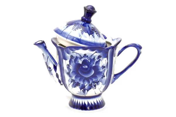 Blue tea-port — Stock Photo, Image