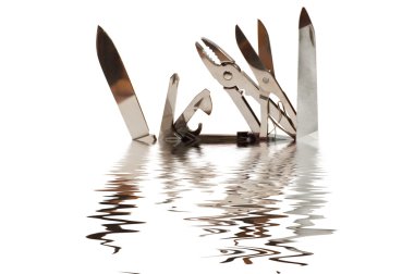 Knife in water clipart