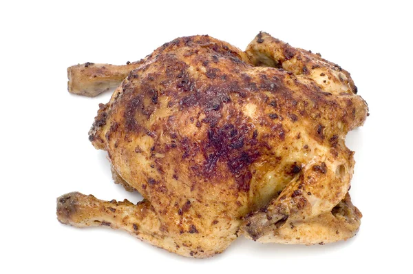 Pollo fritto su bianco — Foto Stock