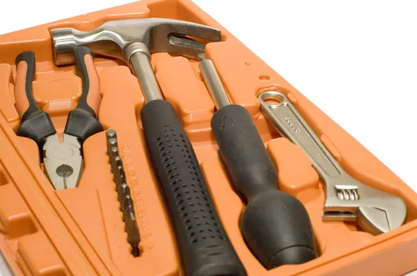 Kit de herramientas en caja —  Fotos de Stock