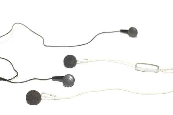 White and black headphones — Stock Photo, Image